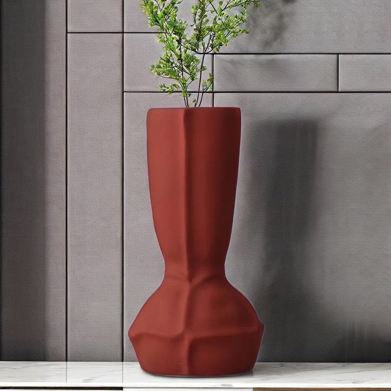 Vase en céramique rétro pour la maison Salle de séjour Arrangement de fleurs Décoration de salle de bain