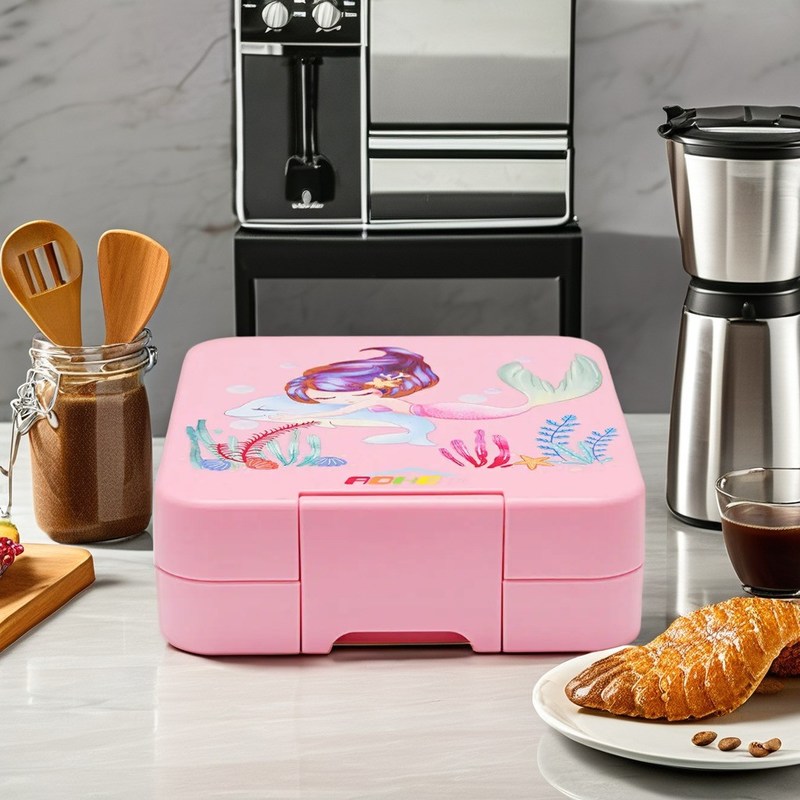 Boîte à sandwich en silicone ronde sans BPA et sans danger pour les enfants pour un rangement pratique des collations