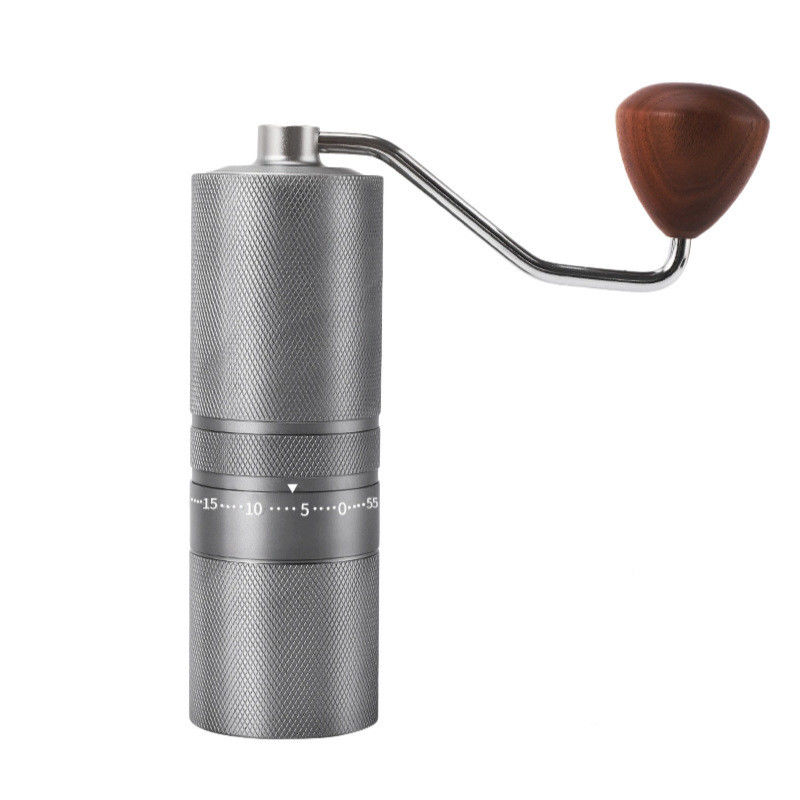 Manche manuelle de bois en acier inoxydable Moulin à expresso Alliage C2 pour outils à café-thé