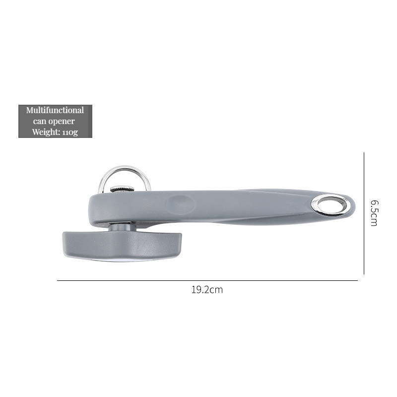 Ouvre-boîtes en acier inoxydable durable sans effort avec conception de bouton de virage et logo personnalisable