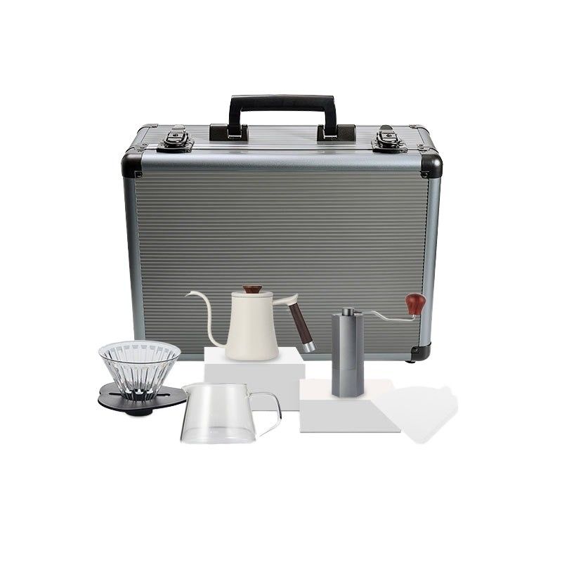 600ml Capacité tasse de café en céramique de porcelaine ensemble de six pièces Kit avec échelle de pot de filtre