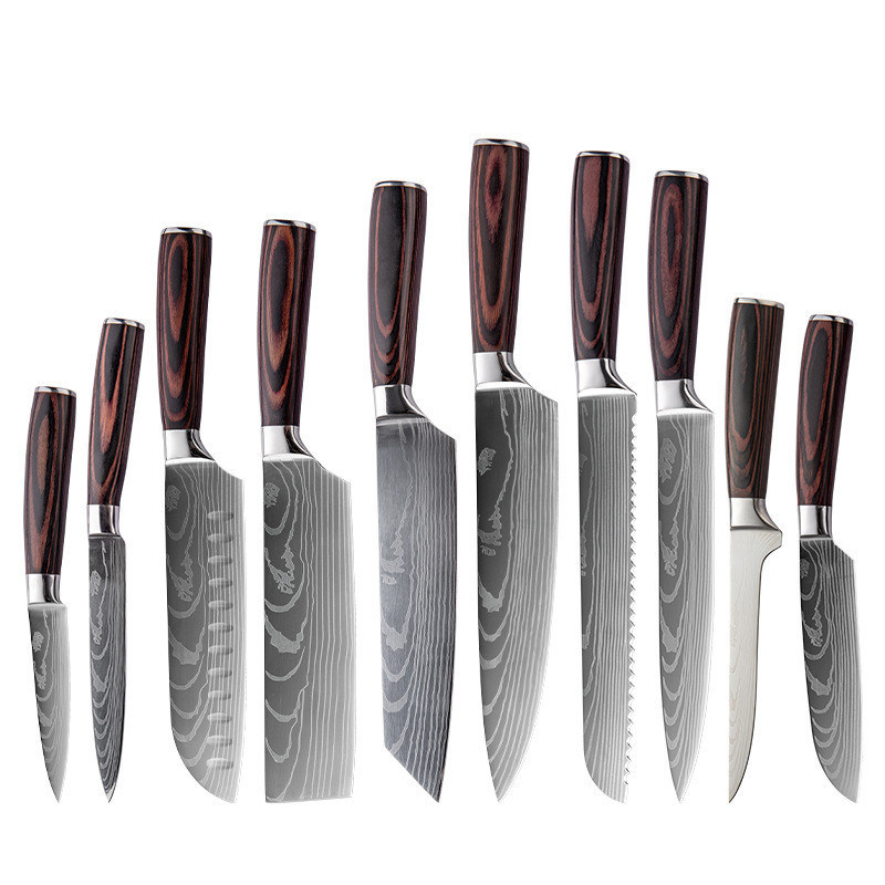 Couteau de cuisine à ossature de poisson de type métallique, couteau à filets en acier inoxydable 3Cr13
