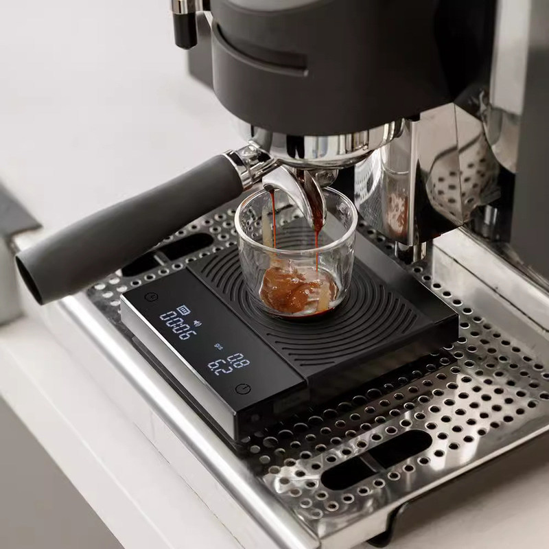 Balance électrique pour le café 2 kg Verser sur la barre multifonctionnelle miroir noir 2