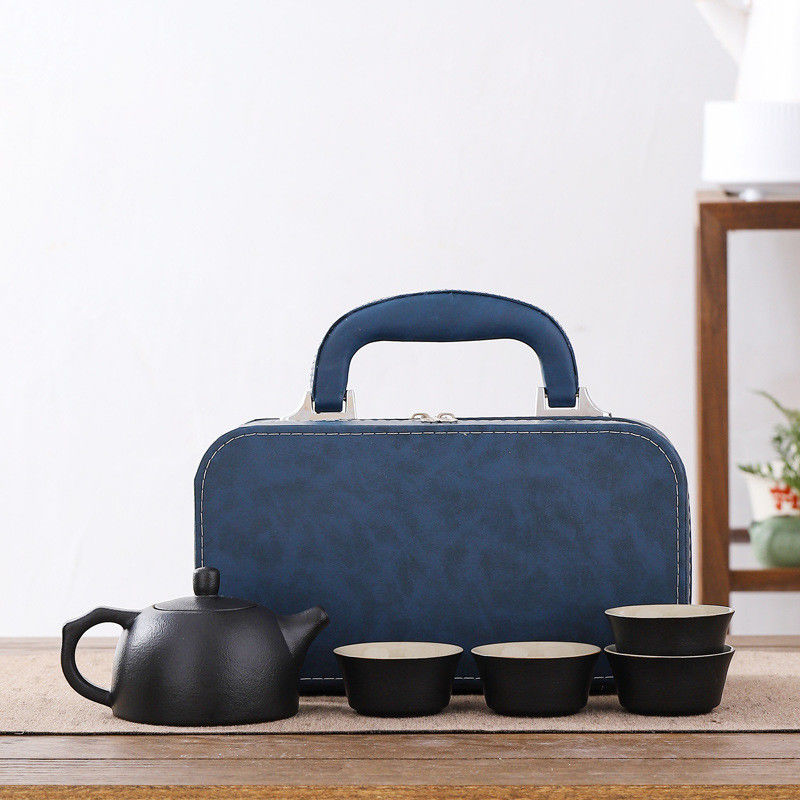 Set de thé de voyage en plein air de style moderne avec logo personnalisable et porcelaine durable
