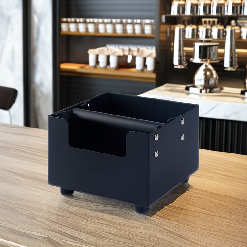 Boîte de frappe en silicone à base antidérapante amovible pour la préparation de café dans des environnements commerciaux