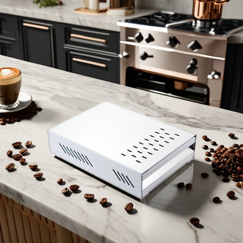 Petite boîte de frappe en acier inoxydable de style classique, parfaite pour le lait mousseux dans les milieux commerciaux