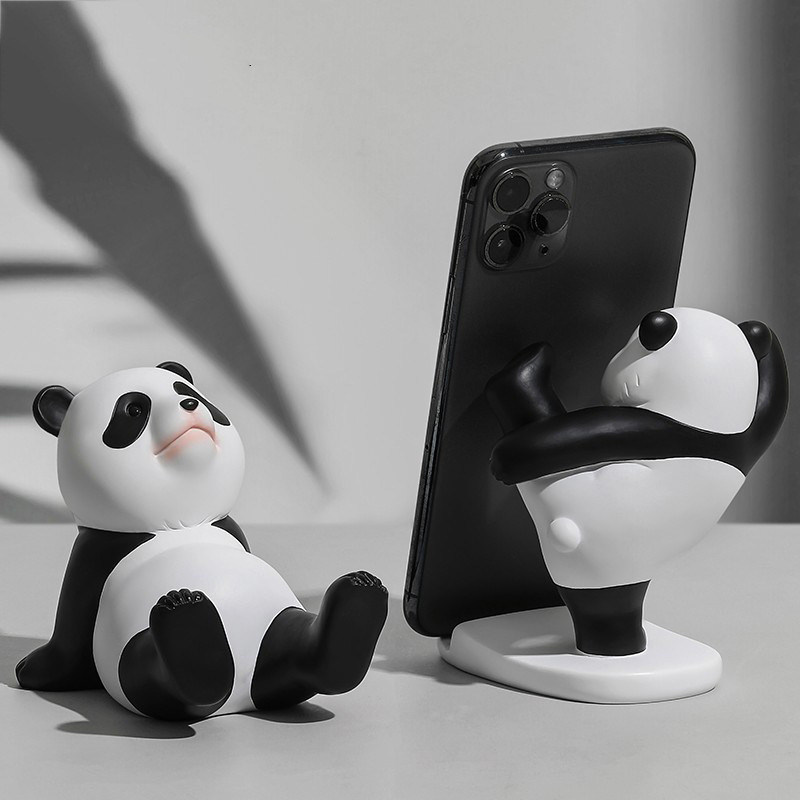 Stand en résine pour smartphones et tablettes mignon Panda Utilisation de bureau murale par Stellar Kawaii