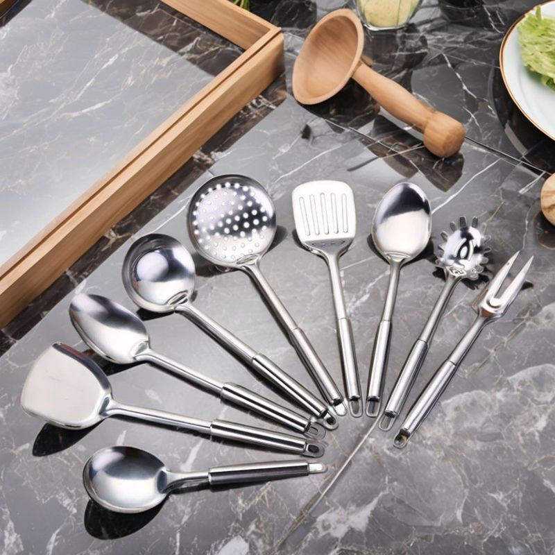 Ensemble de plancher en acier inoxydable en or Outils de cuisine de premier ordre pour les mariages et les événements