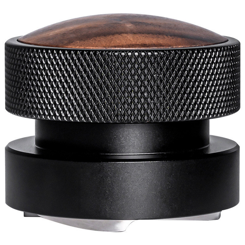Cap d'étain de café en acier inoxydable 51 mm 53 mm 58.35 mm en bois de noyer pour l'espresso