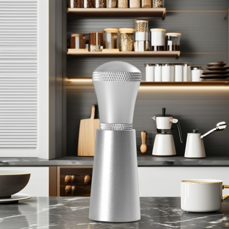 Outil distributeur d'aiguille d'espresso en acier inoxydable avec distributeur de mélange en céramique et support