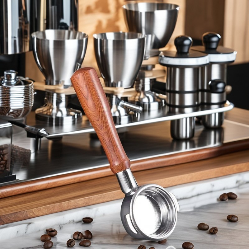 Argent 51 mm anneau magnétique de dosage de café avec logo personnalisé Acceptable Barista Tamper