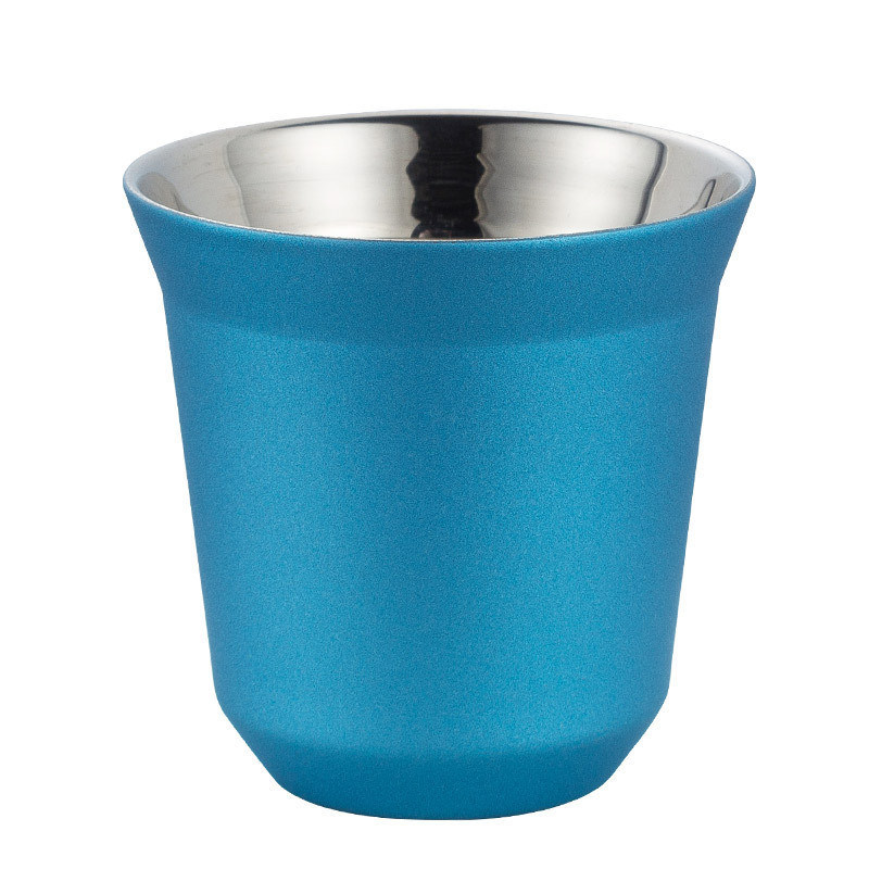 80ML double couche en acier inoxydable 304 Coupe à café Isolation thermique pour les fêtes Style classique
