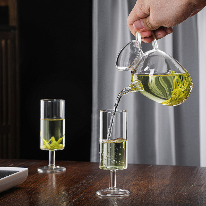 Infuseur en verre de thé vert de 200 ml pour les événements de prélèvement d'échantillons d'eau et de bière