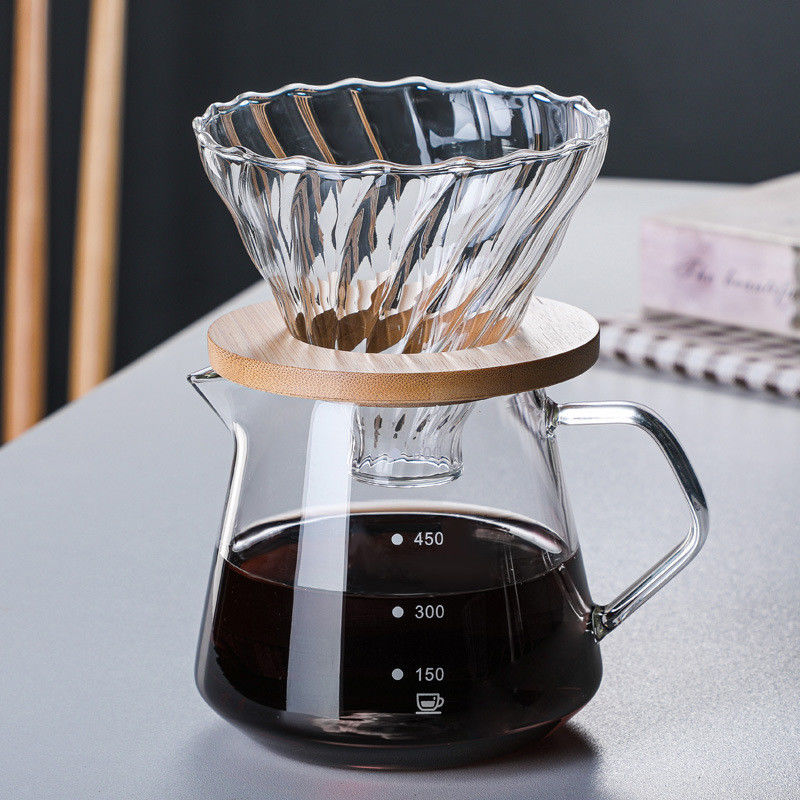 Résistant aux températures élevées en argent V-Shaped Coffee Dripper Stand pour le restaurant et la maison