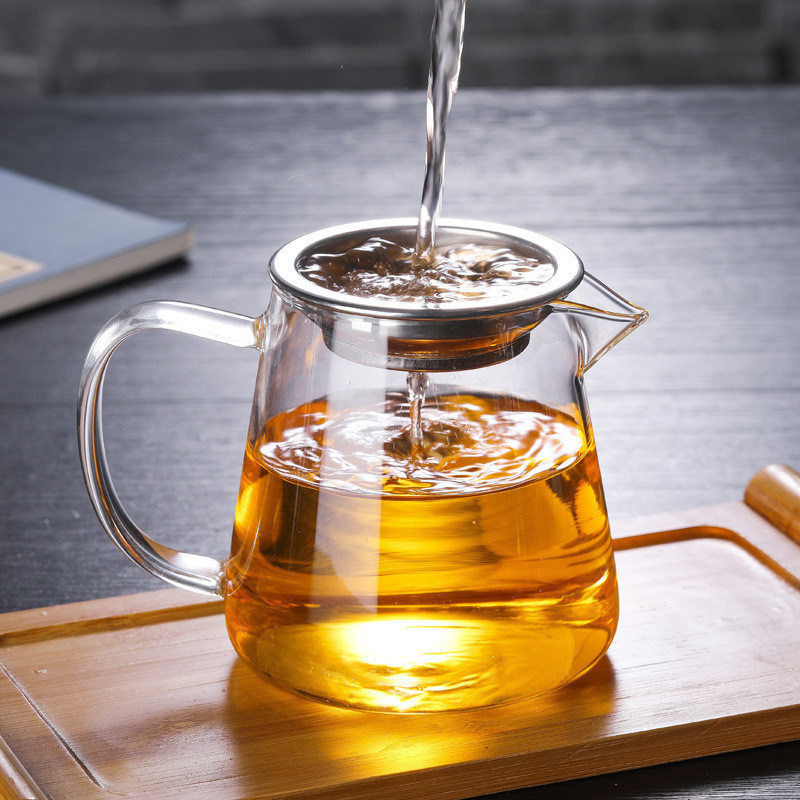 350-950 ml de verre borosilicate transparent carré pour les tasses de thé et de café