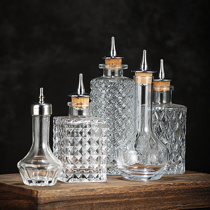 Design chic japonais Bordeaux Bourgogne Luxe Amber Shot Verres sans plomb Cristal