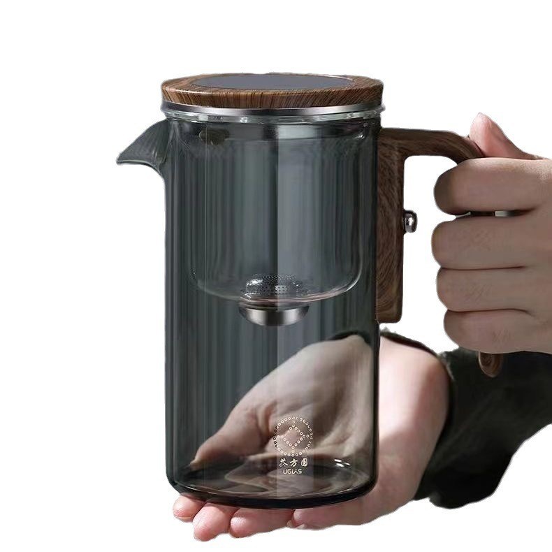 Théière en verre en céramique adaptée à l' eau à haute et basse température avec infuseur de thé