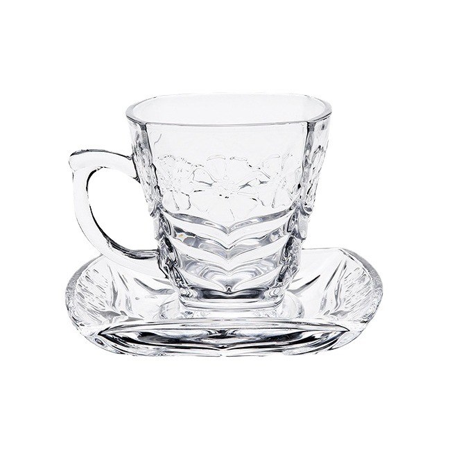 Un ensemble de tasses et de soucoupes de café en porcelaine céramique de design simple pour la décoration intérieure
